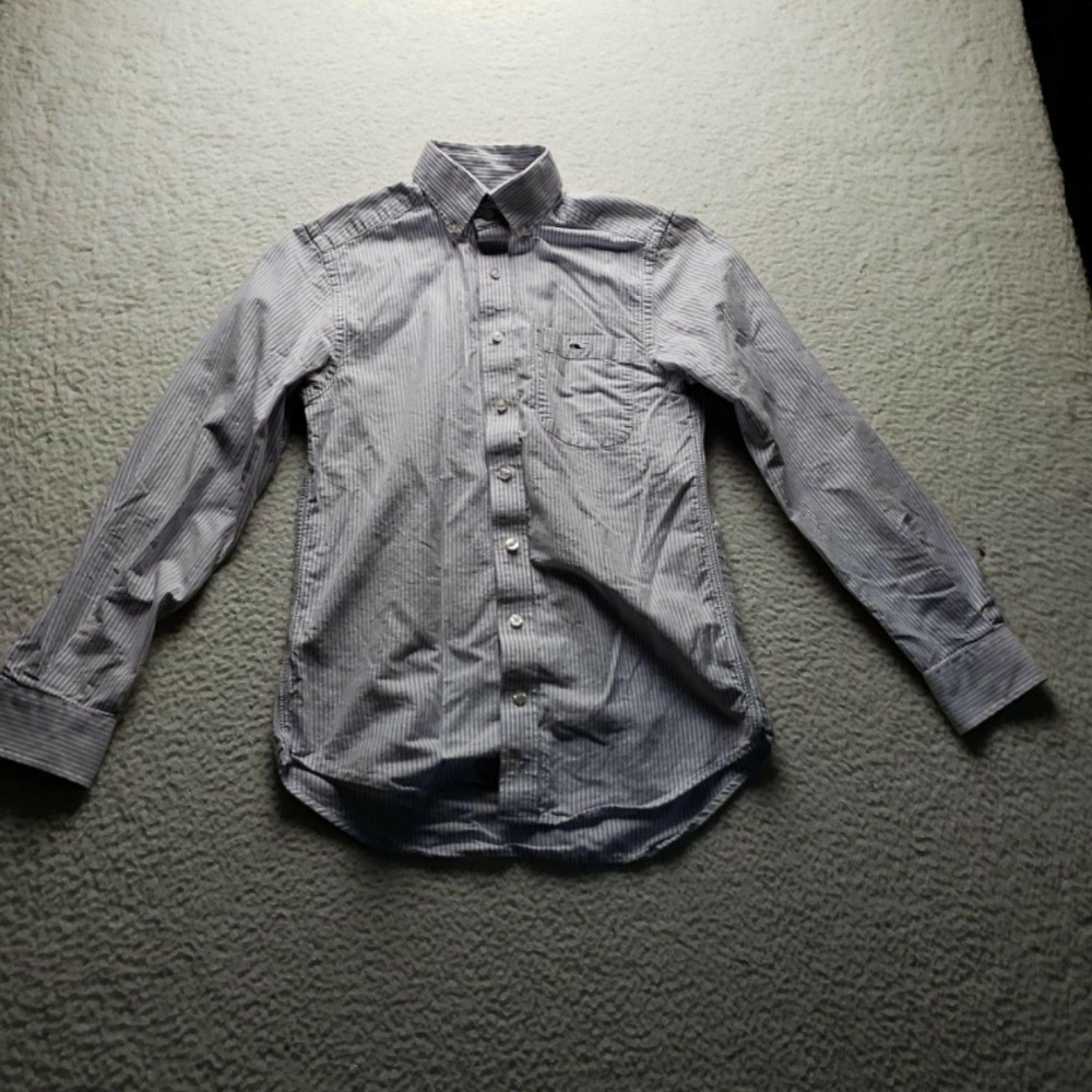 Vineyard Vines Whale Shirt Mens XS Purple Slim Fit Long Sleeve Button-Down